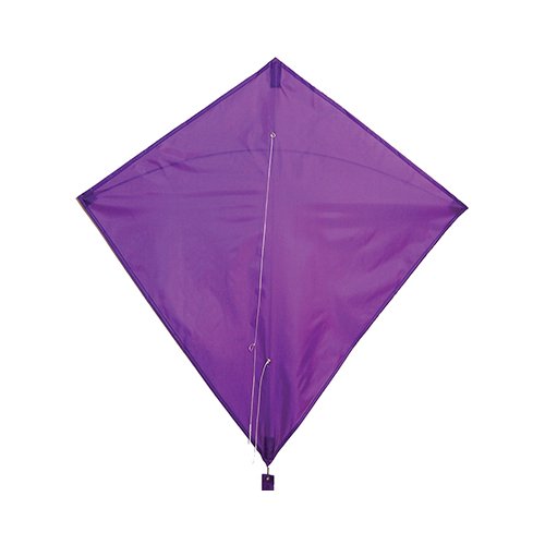 In the Breeze purple Colorfly diamond kite with weather-resistant ripstop fabric and fiberglass rods for easy and fun windy day flying