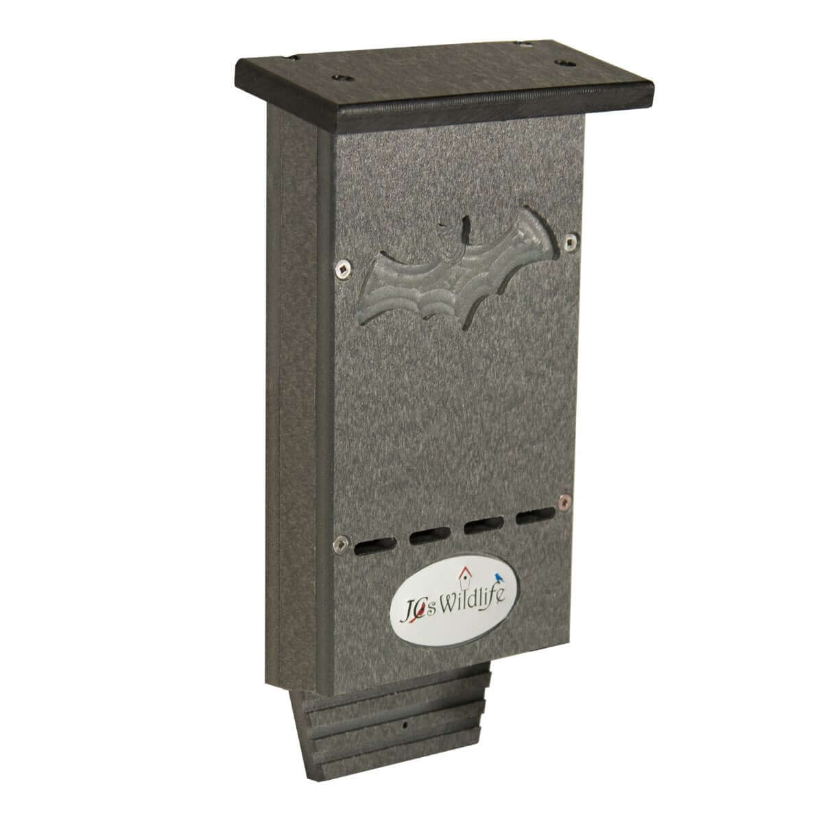 JCS Wildlife Mini Single Chamber Bat House made from recycled poly lumber, ideal for up to 20 bats.