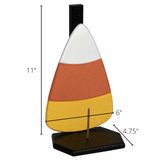 JCS Wildlife Candy Corn Squirrel Feeder, 11 inches tall, colorful fall design, perfect for feeding squirrels.