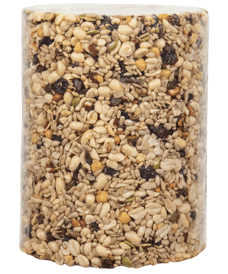 JCS Wildlife Woodpecker Blend Bird Seed Large Cylinder, 5 lb. Premium birdseed packed with nuts, seeds, fruits, and berries.