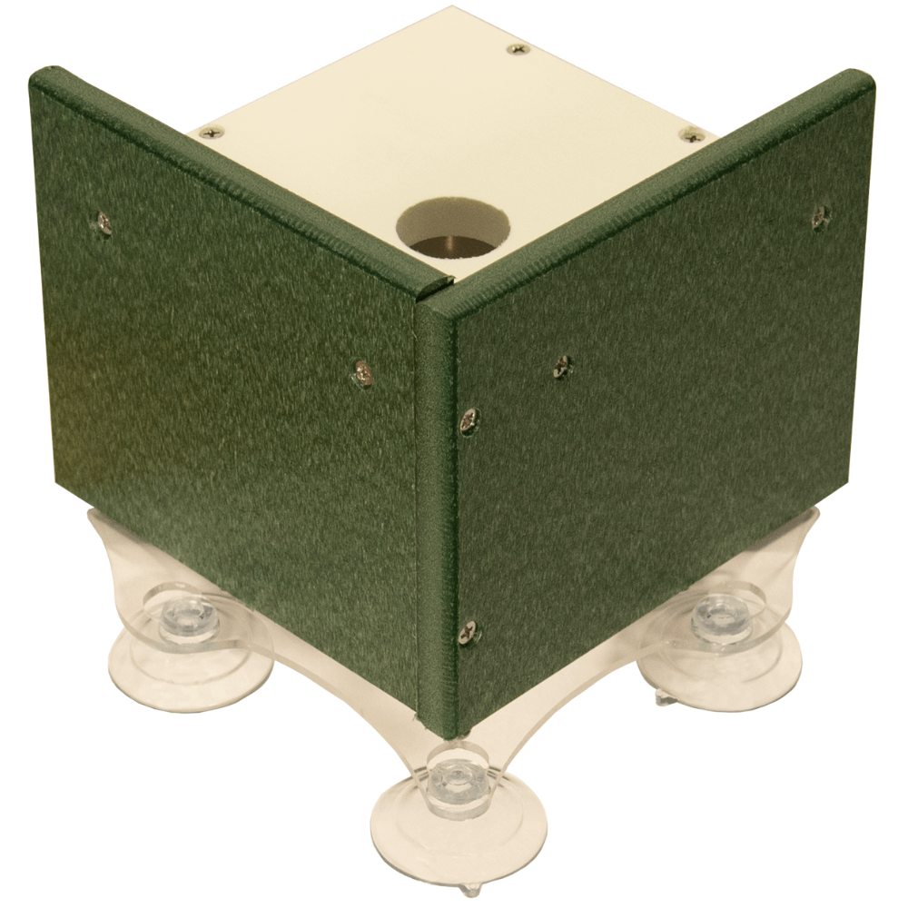 JCS Wildlife Recycled Poly Lumber Window-Mount Wren House with suction cups for easy window attachment.