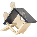 JCS Wildlife Recycled Poly Lumber Window-Mount Wren House with suction cups for easy installation.