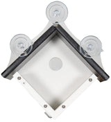 Top view of JCS Wildlife Recycled Poly Lumber Window-Mount Wren House with suction cups for easy mounting.