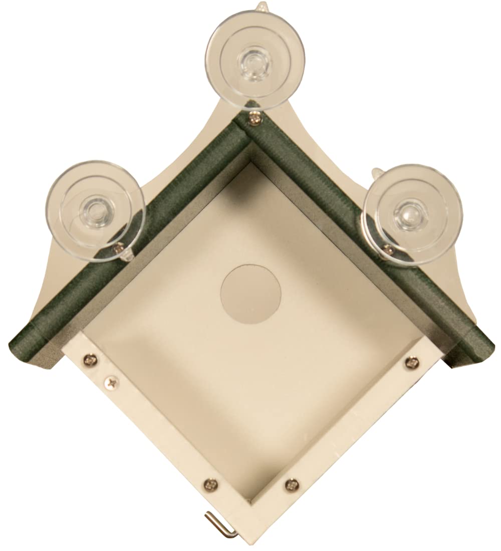 JCS Wildlife Recycled Poly Lumber Window-Mount Wren House with suction cups for easy window installation.