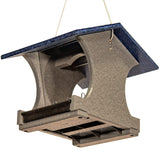 JCS Wildlife Small Hopper Bird Feeder made from recycled poly lumber, ideal for gardens and attracting birds.