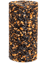 JCS Wildlife Squirrel Stopper Wild Bird Feast Small Cylinder 1.5lbs packed with seeds and peanuts for attracting birds.