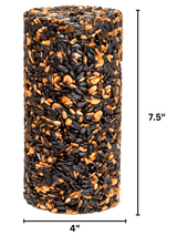 JCS Wildlife Squirrel Stopper Wild Bird Feast Small Cylinder 1.5lbs, made with premium sunflower seeds and peanuts.