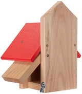 JCS Wildlife Chickadee Birdhouse with Eco-Friendly Recycled Poly Lumber Roof and Cedar Body