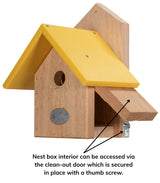 JCS Wildlife Chickadee Birdhouse with Recycled Poly Lumber Roof and Easy Clean-Out Door
