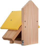 JCS Wildlife Nature Products USA Chickadee Birdhouse with Recycled Poly Lumber Roof and Cedar Body, Eco-Friendly and Durable