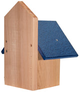 JCS Wildlife Nature Products USA Chickadee Birdhouse with Recycled Poly Lumber Roof Made of Cedar, Eco-Friendly Birdhouse for Easy Cleaning