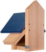 JCS Wildlife Nature Products USA Chickadee Birdhouse with Recycled Poly Lumber Roof, Eco-friendly Cedar, Designed for Easy Cleaning, USA-made