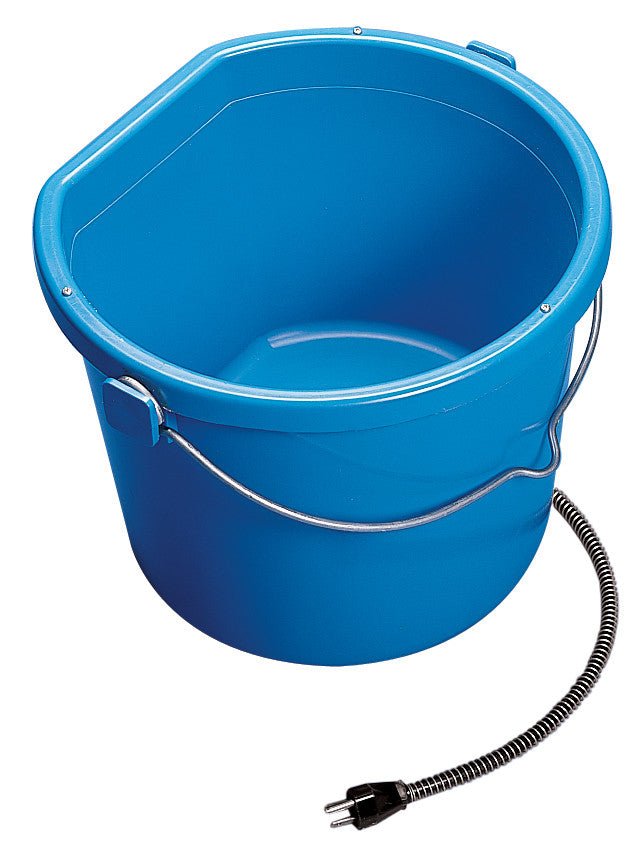 API 16 Gallon 260 Watt Heated Bucket 16HB with molded handles and plug-in cord for ice-free water in subzero temperatures.
