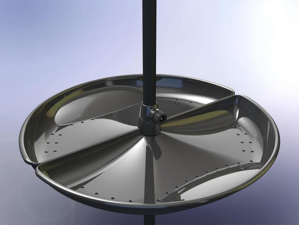 Brome Seed Buster Seed Tray Catcher with 20" diameter eliminates ground mess and attracts more birds with its rolled edge design.