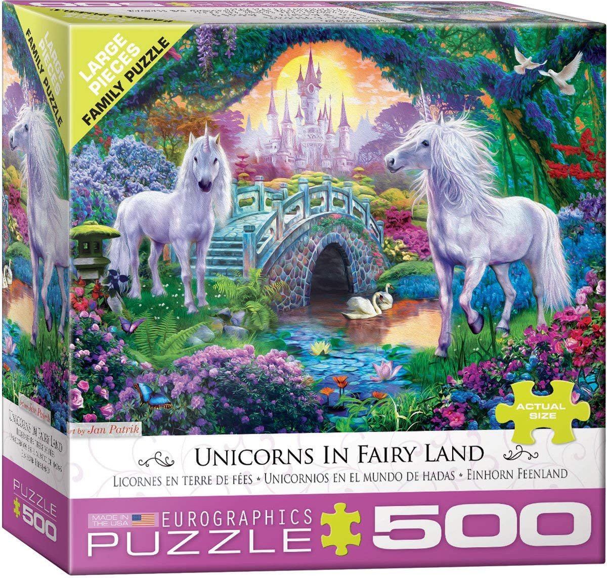 EuroGraphics Unicorn Fairy Land 500-Piece Jigsaw Puzzle