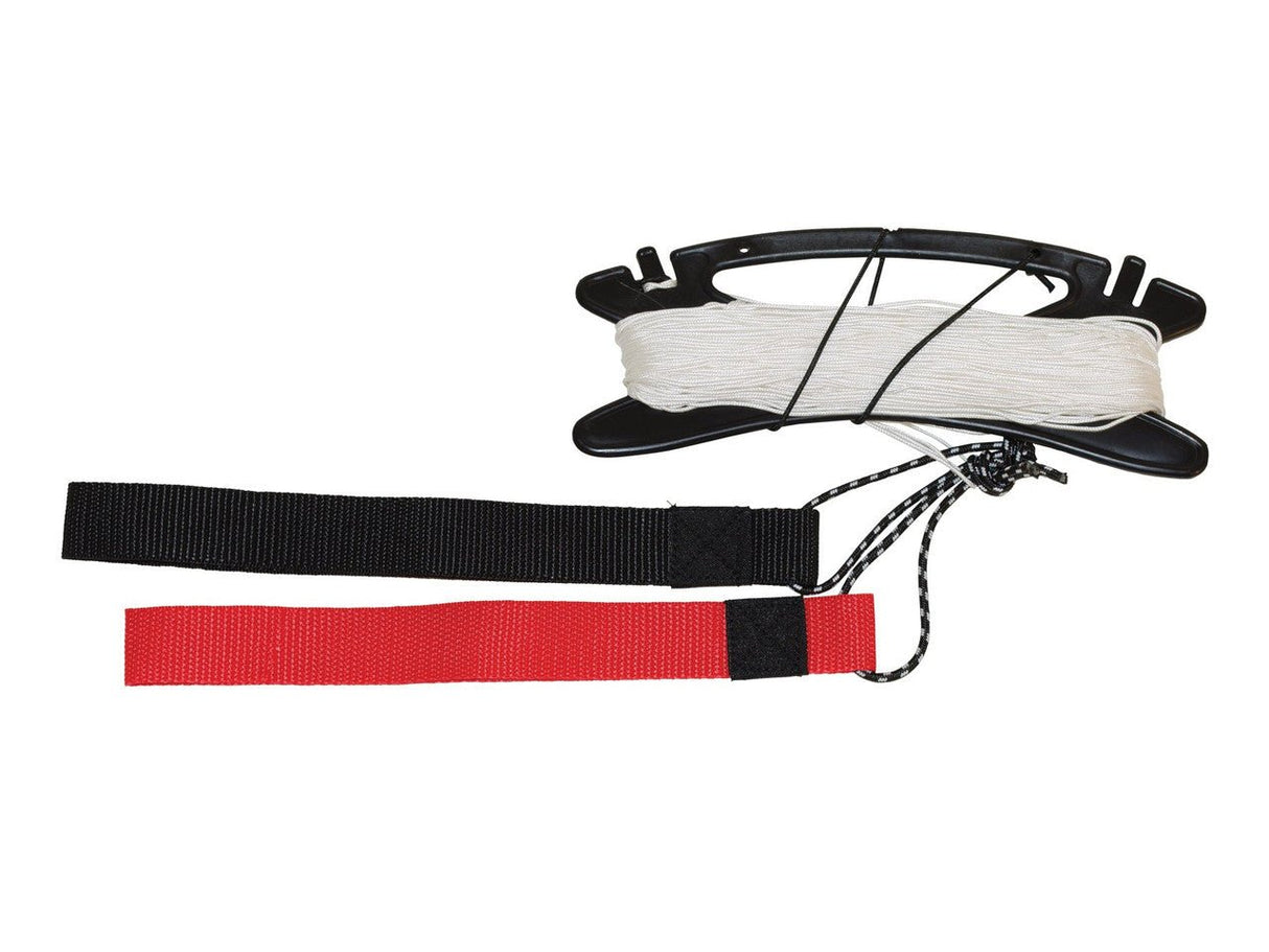 Extra spools with black and red straps for the In The Breeze Rainbow Breeze 68" Sport Kite.
