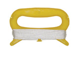 Yellow kite handle with white string spool for easy kite flying and control