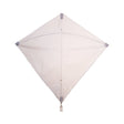 In the Breeze White Colorfly 30" Diamond Kite with weather-resistant ripstop fabric and fiberglass rods, complemented by three 12' white tails.