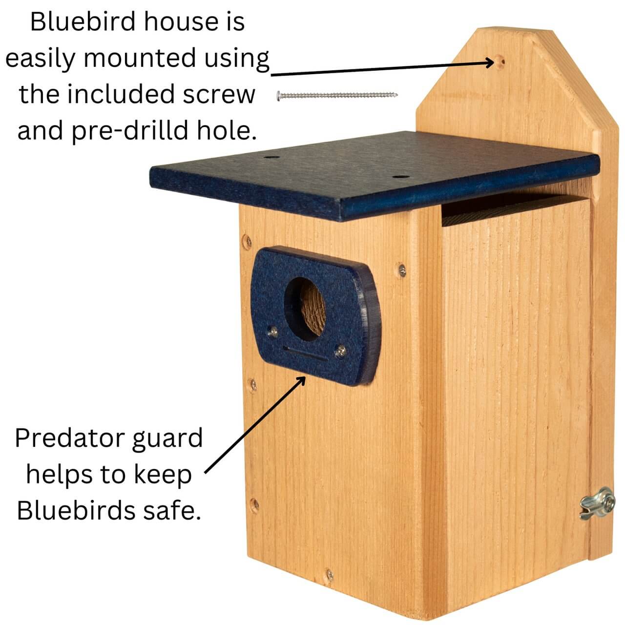 JCS Wildlife Cedar Wood Std. Eastern/Western Bluebird House