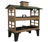 JCS Wildlife Double Colossal Ground Fly Thru Bird Feeder with two large seed trays and eco-friendly design.
