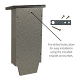 JCS Wildlife Mini Single Chamber Bat House with pre-drilled holes for easy installation using included bracket and screws.