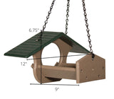JCS Wildlife PB Pit Stop Peanut Butter Feeder with dimensions of 12" x 9" x 6.75", eco-friendly and durable.