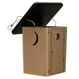 JCS Wildlife Poly Outhouse Wren House with a durable design and easy-access roof for bird care.