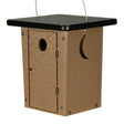 JCS Wildlife Poly Outhouse Wren House, humorous birdhouse made of recycled poly lumber, features a 1 1/8" entrance hole.