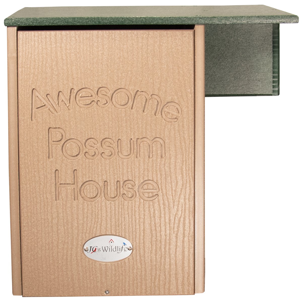 JCS Wildlife Recycled Poly Lumber Awesome Possum House for Shelter and Nesting