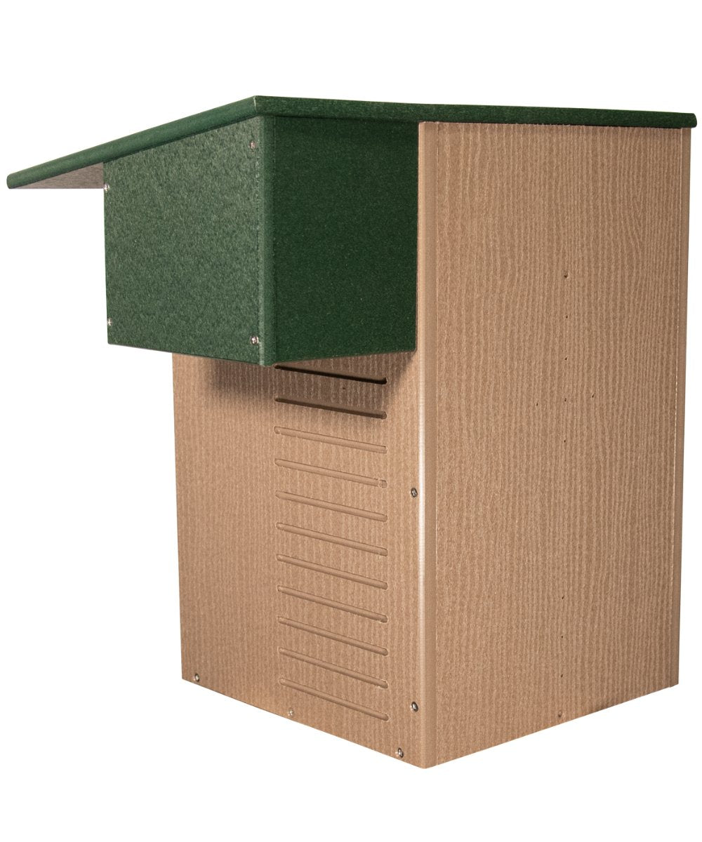 JCS Wildlife Recycled Poly Lumber Awesome Possum House with green roof for protecting possums