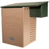 JCS Wildlife Recycled Poly Lumber Awesome Possum House for protecting possums, made of durable eco-friendly materials.