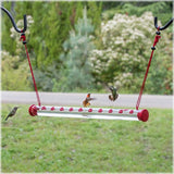 Perky-Pet Hummerbar Hummingbird Feeder with 22 feeding ports attracting hummingbirds in a garden setting